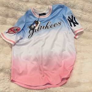 Yankees Women's Blue and Pink Gradient Jersey